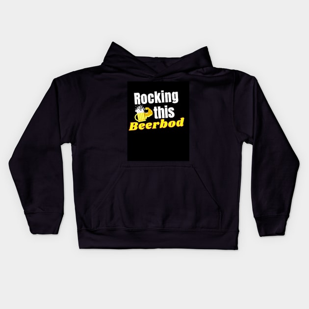 rocking this beerbod Kids Hoodie by meltubs76